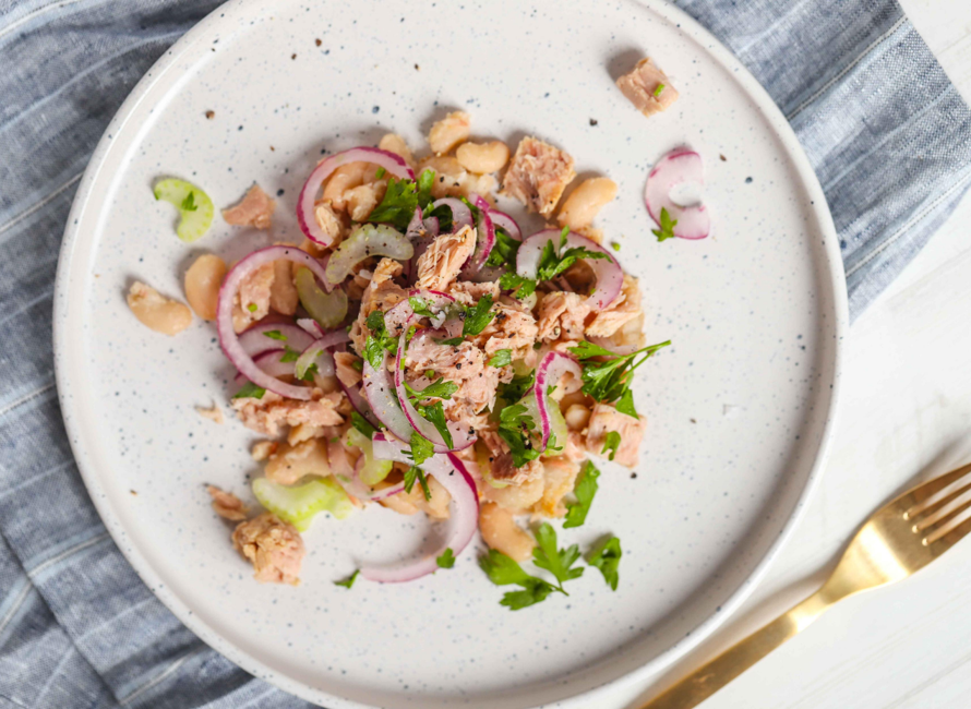 salade haricot thon oignon