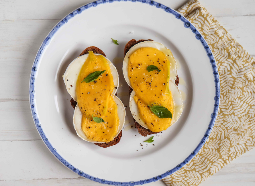 toast fromage chèvre mangue miel